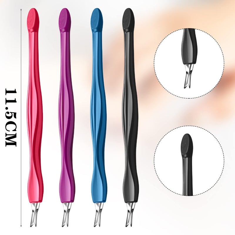 Arbootjin Cuticle Pusher Cuticle Trimmer Professional V Shaped Cuticle Remover Manicure Dead Skin Removal Tool Toe Nail Care for Home and Nail Shop (12Pcs) - Image 2